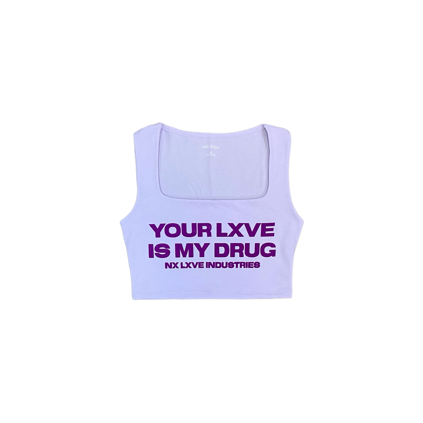 WOMEN'S YLIMD TINY TANK CROP TOP (PURPLE LXVE)