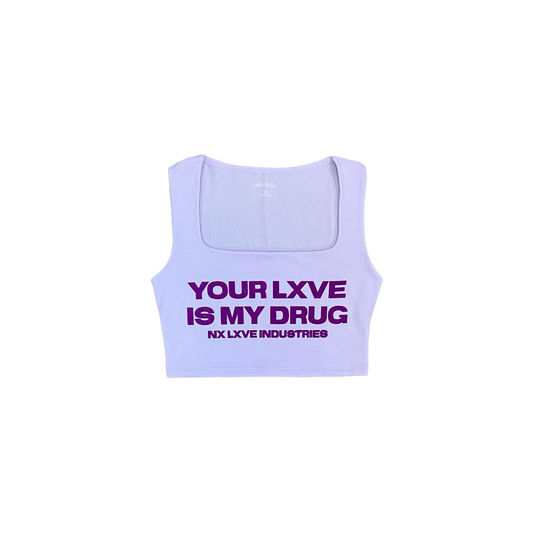 WOMEN'S YLIMD TINY TANK CROP TOP (PURPLE LXVE)